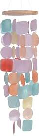 KSD Windspiel Capiz Muscheln 14x48cm Perlmutt Bunt 