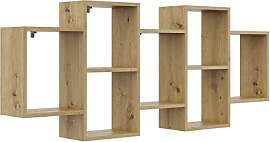 KUBUTKU Dekorativ Wandregal mit 7 Böden 160x65x18 