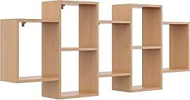 KUBUTKU Dekorativ Wandregal mit 7 Böden 160x65x18 