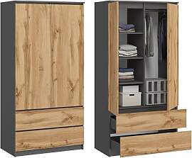 KUBUTKU Kleiderschränk Groß Schrank mit 2