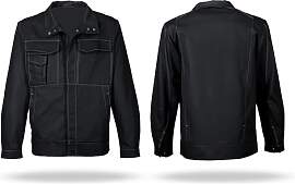 KÜBLER Workwear | ORGANIQ Arbeitsjacke | schwarz