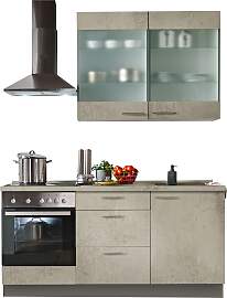 Küche KOCHSTATION "Trea", grau (küche: 