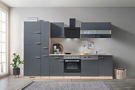 Küchenblock ECONOMY 310 Grau/Eiche B: ca. 310 cm