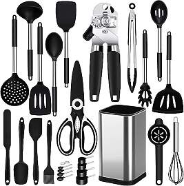 Küchenhelfer Set, 26 Stück Silikon