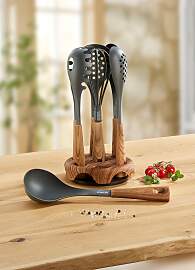 Küchenhelfer-Set, 8tlg., Grau, Größe