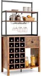 Küchenschrank 160 cm, Buffetschrank, 4-stufiges