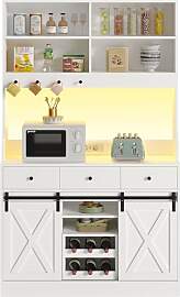 Küchenschrank, Sideboard mit LED-Beleuchtung,