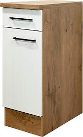 Küchenunterschrank Avila Eichefarben/Magnolie