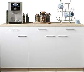 Küchenunterschrank Merle Weiß/Eichefarben