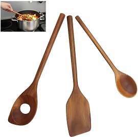 Küchenutensilien Holz Set 3-teilig, Pfannenwender 