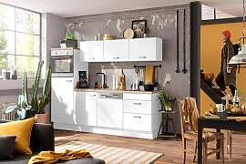 Küchenzeile OPTIFIT "Parma", weiß