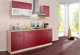 Küchenzeile WIHO KÜCHEN "Montana", rot 