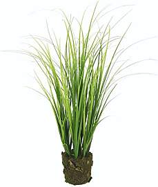Künstlicher Grasbusch im Erdtopf Kunstblume Busch 