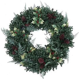 Künstlicher Kranz HWC-O98, Türkranz Tischkranz,