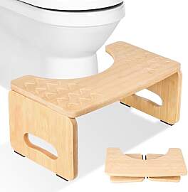 Kujizpu Bambus Toilettenhocker, 18.5cm WC Hocker