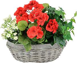 Kunstblume I.GE.A. "Gesteck Geranien mit