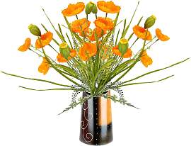 Kunstblume I.GE.A. "Mohnblumenbusch in Vase