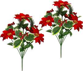 Kunstblume I.GE.A. "Poinsettiastrauß",