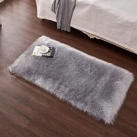 Kunstfell Teppich für Wohnzimmer, Schlafzimmer,