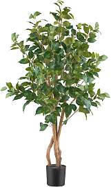 Kunstpflanze Ficus Benjamina II Grün/Braun