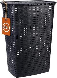 Kunststoff Wäschekorb in Rattan Optik 65 Liter -