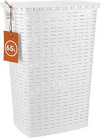 Kunststoff Wäschekorb in Rattan Optik 65 Liter -