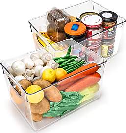 Kurtzy 2er Pack Kühlschrank Organizer für Küche 