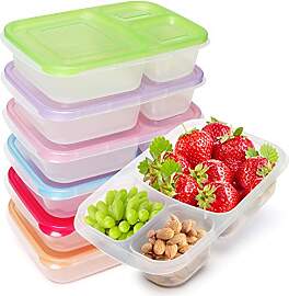 Kurtzy Bento Lunchbox Wiederverwendbare 3 Fächer