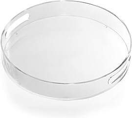 Kurtzy Transparentes Rundes Serviertablett