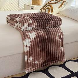 Kuscheldecke Flauschig Cord Decke Braun 150 x 200