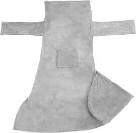Kuscheldecke mit Ärmeln - 200 x 170 cm, grau