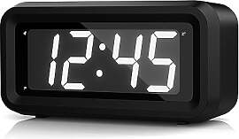 KWANWA Digitaler Wecker, LED Uhr Batteriebetrieben 