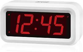 KWANWA Digitaler Wecker, LED Uhr Batteriebetrieben 