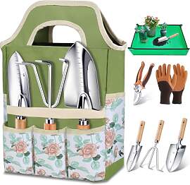 Kynup Gartenwerkzeug Set, 7-teiliges Gartenset aus 