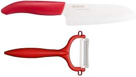 Kyocera GEN RED Cut & Peel Set Keramik Santoku 