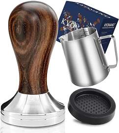KYONANO Kaffee Tamper 51 mm inkl. Matte & 350