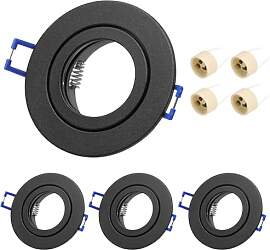 KYOTECH 4er Einbaustrahler GU10 Set Rahmen 230V