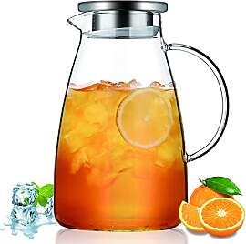 Kyraton Wasserkaraffe 2.0L mit Abnehmbarem Deckel, 