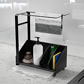 KYYLZ Spülbecken Organizer Schwarz Schmal