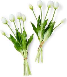 Laelfe 10 Stück Tulpen Künstlich wie echt,