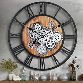 Lafocuse 57cm Vintage Wanduhr Große mit