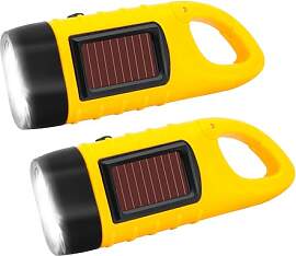 LAIVIYA 2 Stück Taschenlampe Kurbel Solar