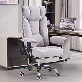 LakeeHoom Bürostuhl Stoff Ergonomisch mit