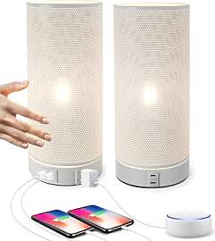 LALISU Nachttischlampe Touch Dimmbar 2er Set,