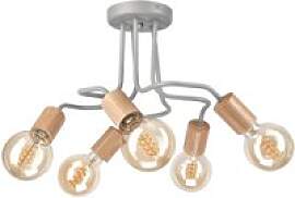 Lamkur Deckenleuchte braun Glas Stahl B/H/L: ca.