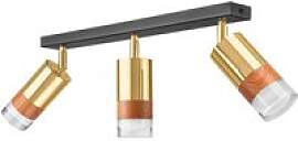 Lamkur Deckenleuchte gold Stahl Glas B/H/L: ca.