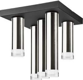 Lamkur Deckenleuchte schwarz silber Stahl B/H/L: