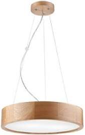 Lamkur Deckenleuchte weiß Holz Glas B/H/L: ca.