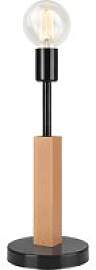 Lamkur Tischlampe schwarz Holz Stahl B/H/L: ca.