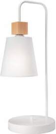 Lamkur Tischlampe weiß Holz Stahl B/H/L: ca.